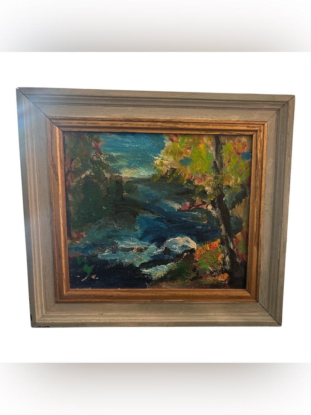Original Framed Impressionist Landscape Oil Painting Marian C Fischer Vintage